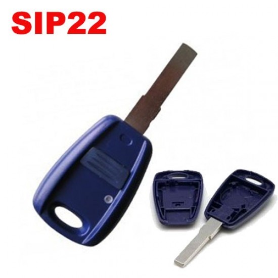 Carcasa Cheie Fiat, 1 Buton, lamela SIP22, albastra Carcasa Cheie Fiat, 1 Buton, lamela SIP22, albastra