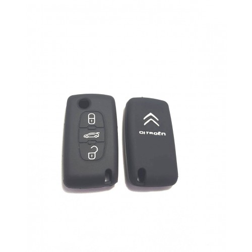 Husa silicon Citroen 3 butoane cu emblema SIL 080
