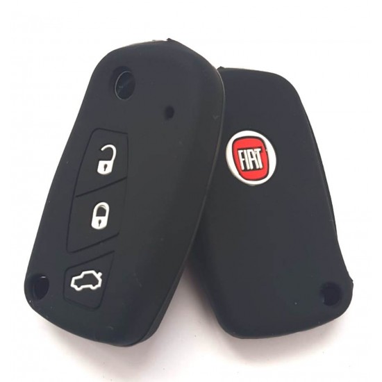 Husa silicon Fiat 3 but cu emblema SIL 202