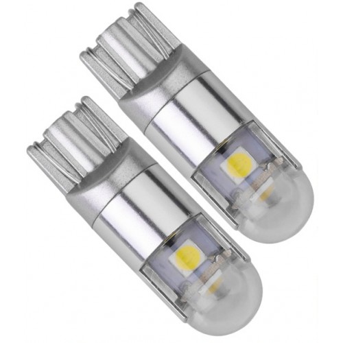 Set 2 becuri auto W5W/ T10- 3 smd-alb