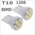 Set 2 becuri auto W5W/ T10- 8 smd-alb