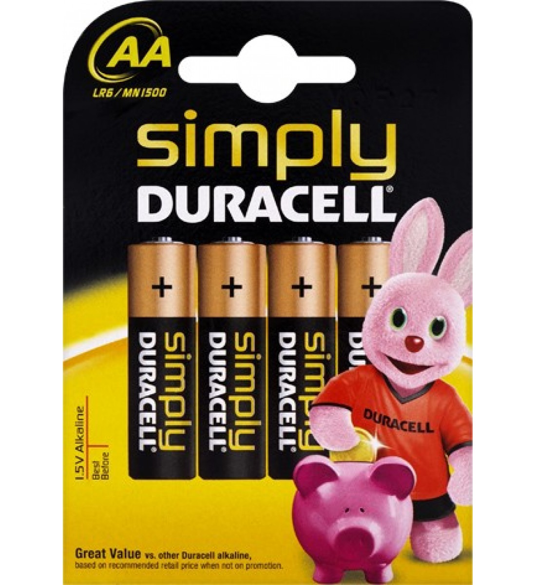 Set 4 baterii R6 Duracell Simply Set 4 baterii R6 Duracell Simply