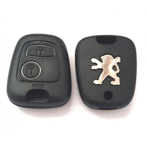 Carcasa cheie Peugeot 206 cu emblema metalica