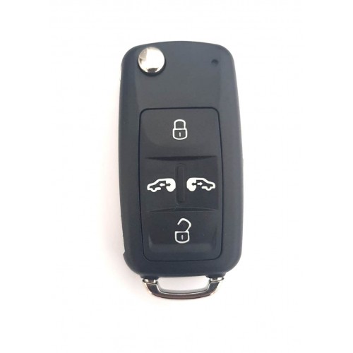 Carcasa cheie briceag VW, 4 butoane, cu logo 