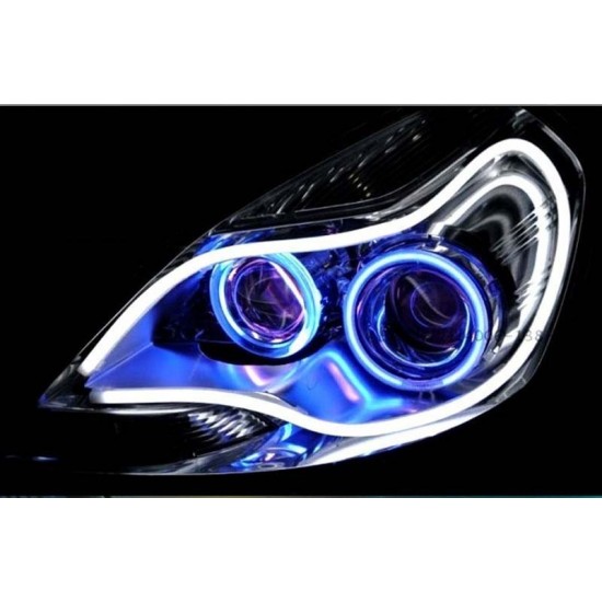 Lumini de zi DRL flexibil albastru Lumini de zi DRL flexibil albastru