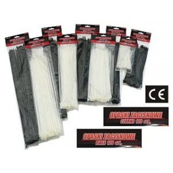 Fasete 200mm 100/set negru