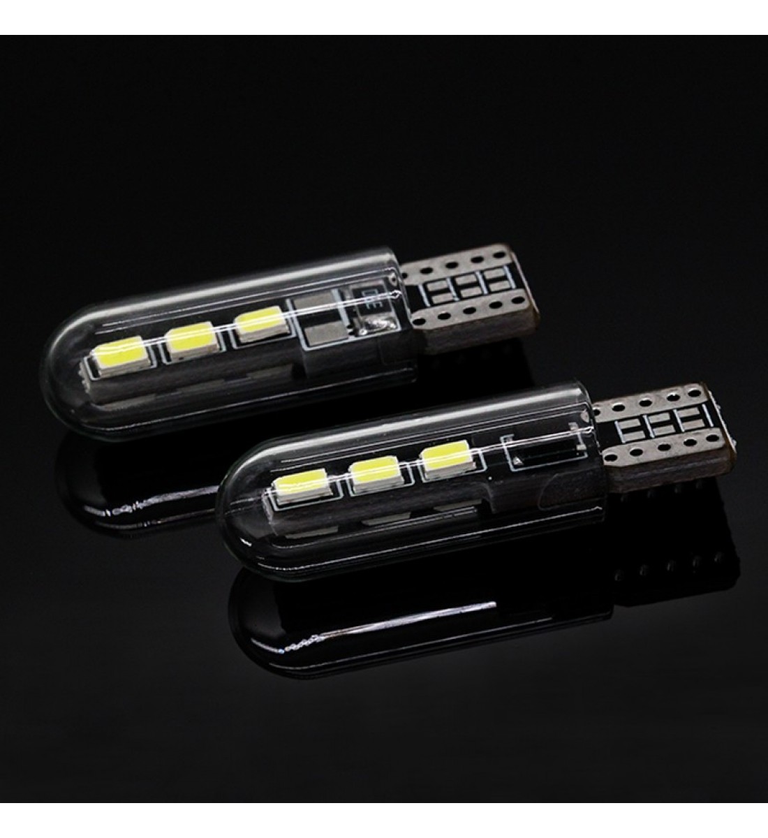 Set 2 becuri auto W5W/ T10 6 smd -alb