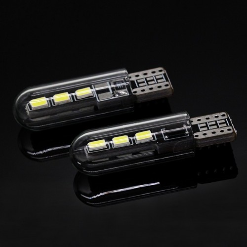 Set 2 becuri auto W5W/ T10 6 smd -alb