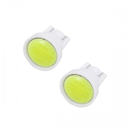 Set 2 becuri auto W5W/ T10 Cob-alb