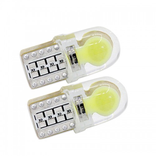 Set 2 becuri auto W5W/T10 -Cob siliconat CAN 