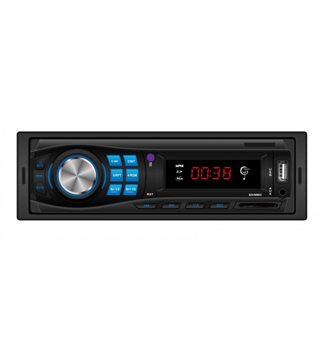 MP3 Player Auto cu Bluetooth, SD/USB, 4x50W – Radio FM, Intrare AUX și Ecran Color VFD