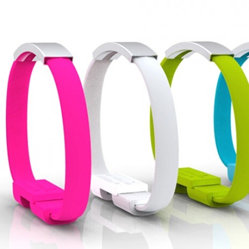 Cablu micro USB bratara gri