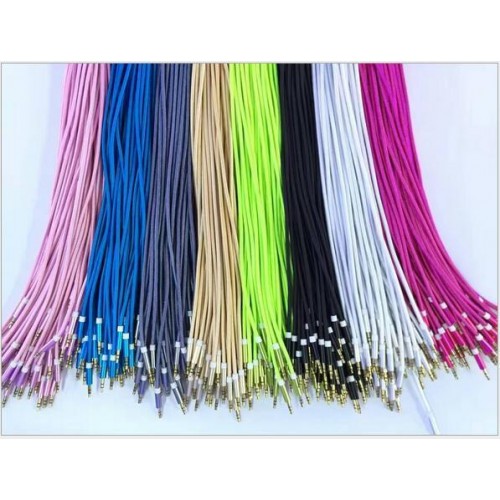 Cablu jack 3,5mm la jack 3,5mm textil mov