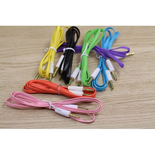 Cablu jack 3,5mm la jack 3,5mm silicon rosu