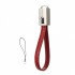 Cablu  breloc pentru incarcare micro usb rosu