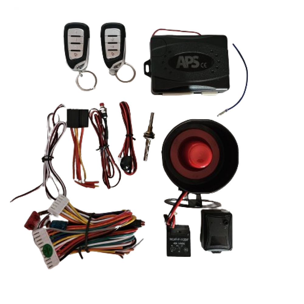 Alarma auto cu inchidere centralizata, 2 telecomenzi cu 4 butoane EG-D39