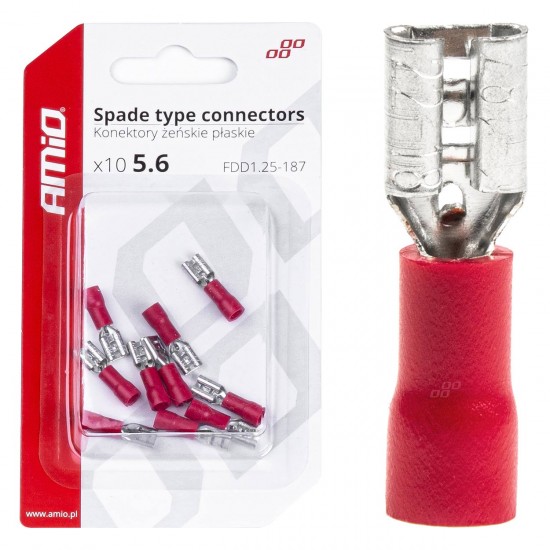 Papuc electric mama 5,6mm 0,5-1,5mm2 10A 10 buc Papuc electric mama 5,6mm 0,5-1,5mm2 10A 10 buc