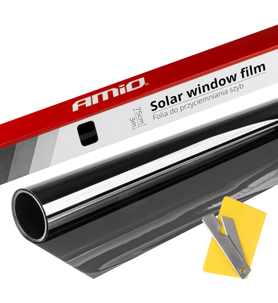 Folie autocolantă pentru geamuri Negru 0.75x3m 30% AMIO-01655 - AutoParadoxSystem.ro Produs - Folie autocolantă pentru geamuri Negru 0.75x3m 30% AMIO-01655 - AutoParadoxSystem.ro