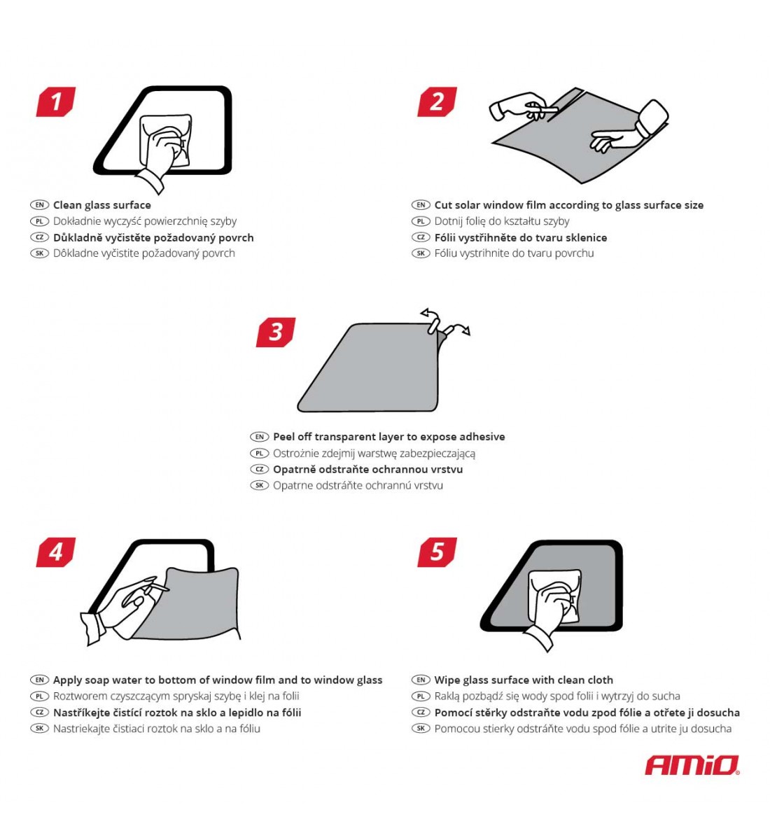 Folie autocolantă pentru geamuri Negru 0.75x3m 30% AMIO-01655 - AutoParadoxSystem.ro Produs - Folie autocolantă pentru geamuri Negru 0.75x3m 30% AMIO-01655 - AutoParadoxSystem.ro