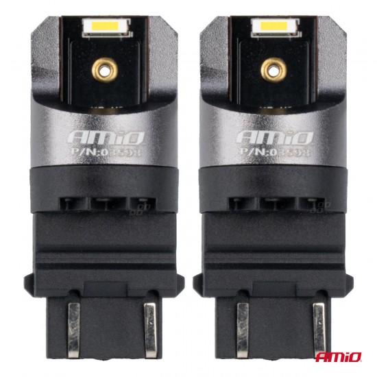 Becuri LED FULL CANBUS PRO P27/7W 2x3157 SMD alb 12V 24V AMIO-03598 Becuri LED FULL CANBUS PRO P27/7W 2x3157 SMD alb 12V 24V AMIO-03598