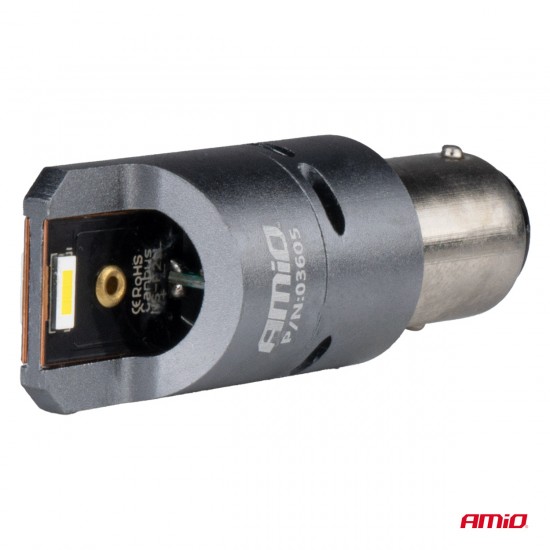 Becuri LED FULL CANBUS PRO P21/5W 2x1860 SMD alb 12V 24V AMIO-03605 Becuri LED FULL CANBUS PRO P21/5W 2x1860 SMD alb 12V 24V AMIO-03605