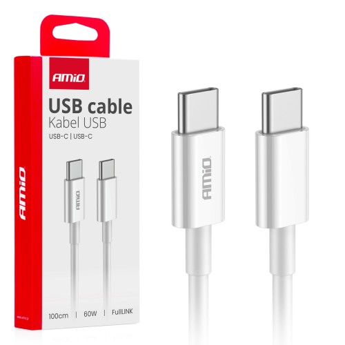 Cablu de încărcare USB-C - USB-C 60W 100cm FullLINK AMIO-03896