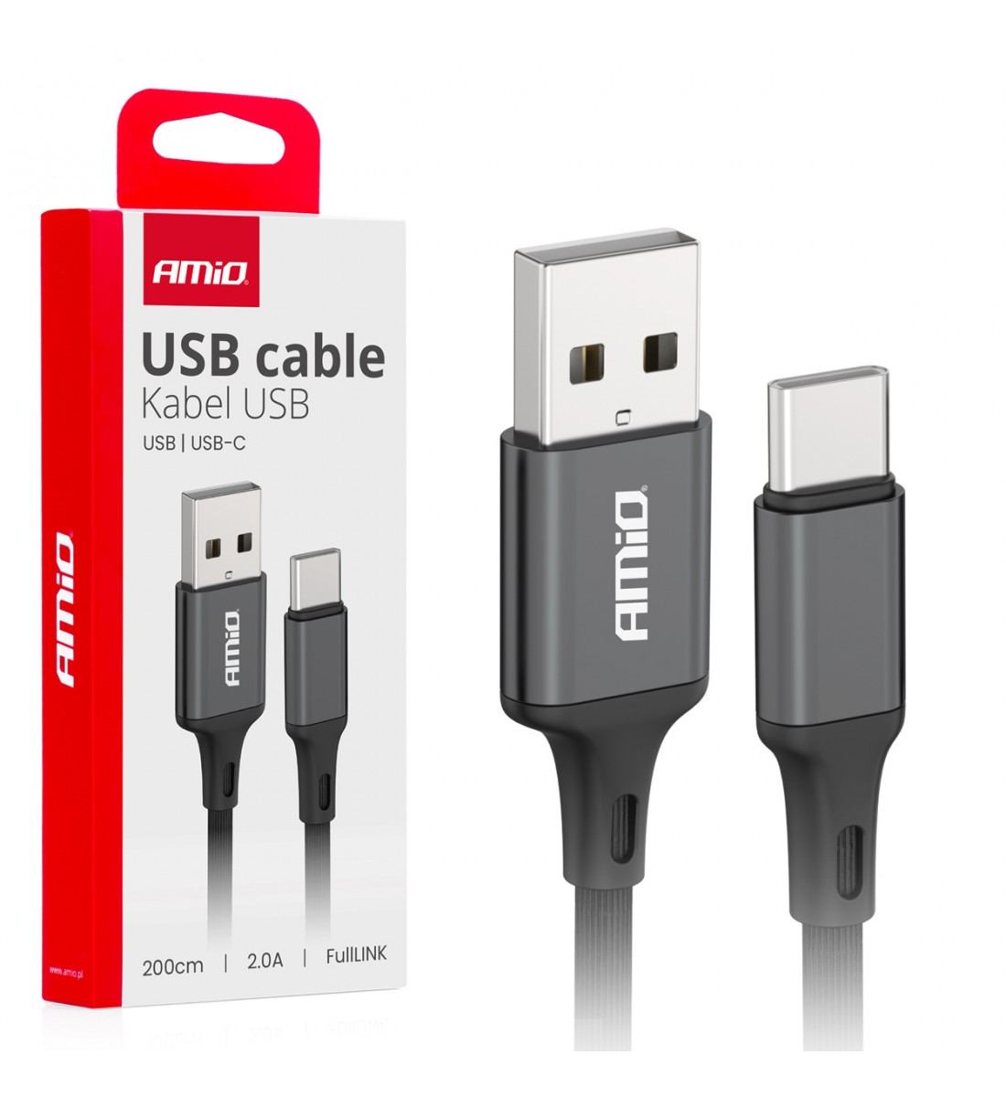 Cablu de încărcare USB-A - USB-C 3A 100cm FullLINK AMIO-03923 - AutoParadoxSystem.ro Produs - Cablu de încărcare USB-A - USB-C 3A 100cm FullLINK AMIO-03923 - AutoParadoxSystem.ro