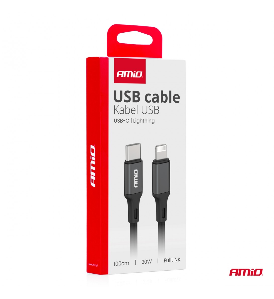 Cablu de încărcare USB-C - LIGHTNING IPHONE PD 20W 100cm FullLINK AMIO-03904 - AutoParadoxSystem.ro Produs - Cablu de încărcare USB-C - LIGHTNING IPHONE PD 20W 100cm FullLINK AMIO-03904 - AutoParadoxSystem.ro