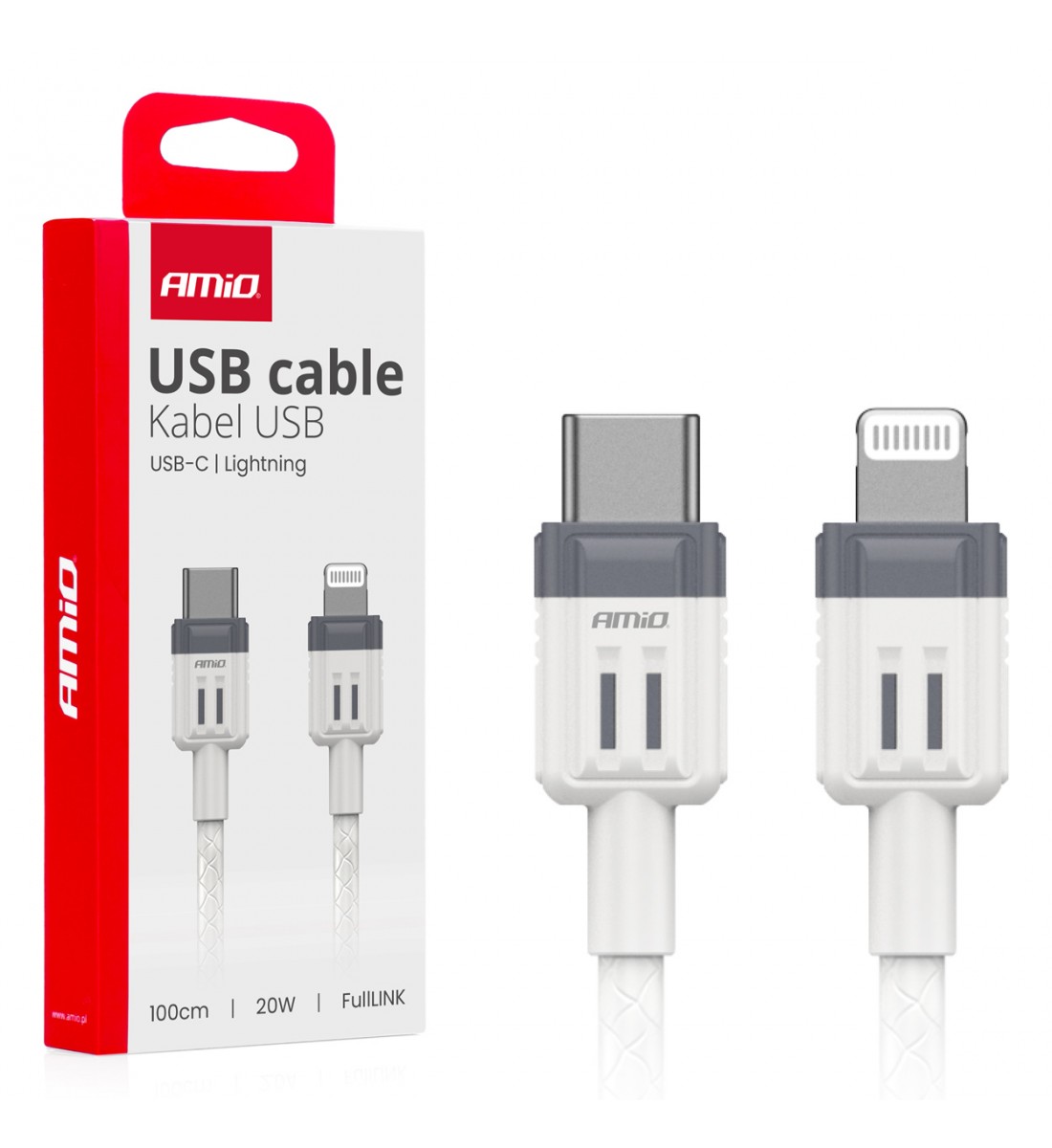 Cablu de încărcare USB-C - IPHONE LIGHTNING FullLINK 20W 100cm AMIO-03910 - AutoParadoxSystem.ro Produs - Cablu de încărcare USB-C - IPHONE LIGHTNING FullLINK 20W 100cm AMIO-03910 - AutoParadoxSystem.ro