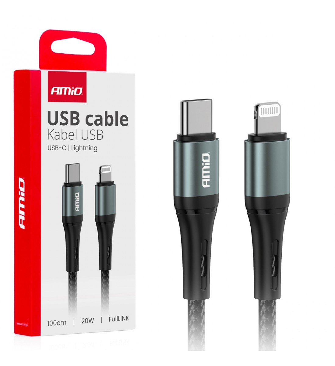 Cablu de încărcare USB-C - IPHONE LIGHTNING 20W 100cm AMIO-03916 - AutoParadoxSystem.ro Produs - Cablu de încărcare USB-C - IPHONE LIGHTNING 20W 100cm AMIO-03916 - AutoParadoxSystem.ro
