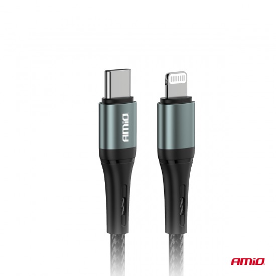 Cablu de încărcare USB-C - IPHONE LIGHTNING 20W 100cm AMIO-03916 Cablu de încărcare USB-C - IPHONE LIGHTNING 20W 100cm AMIO-03916