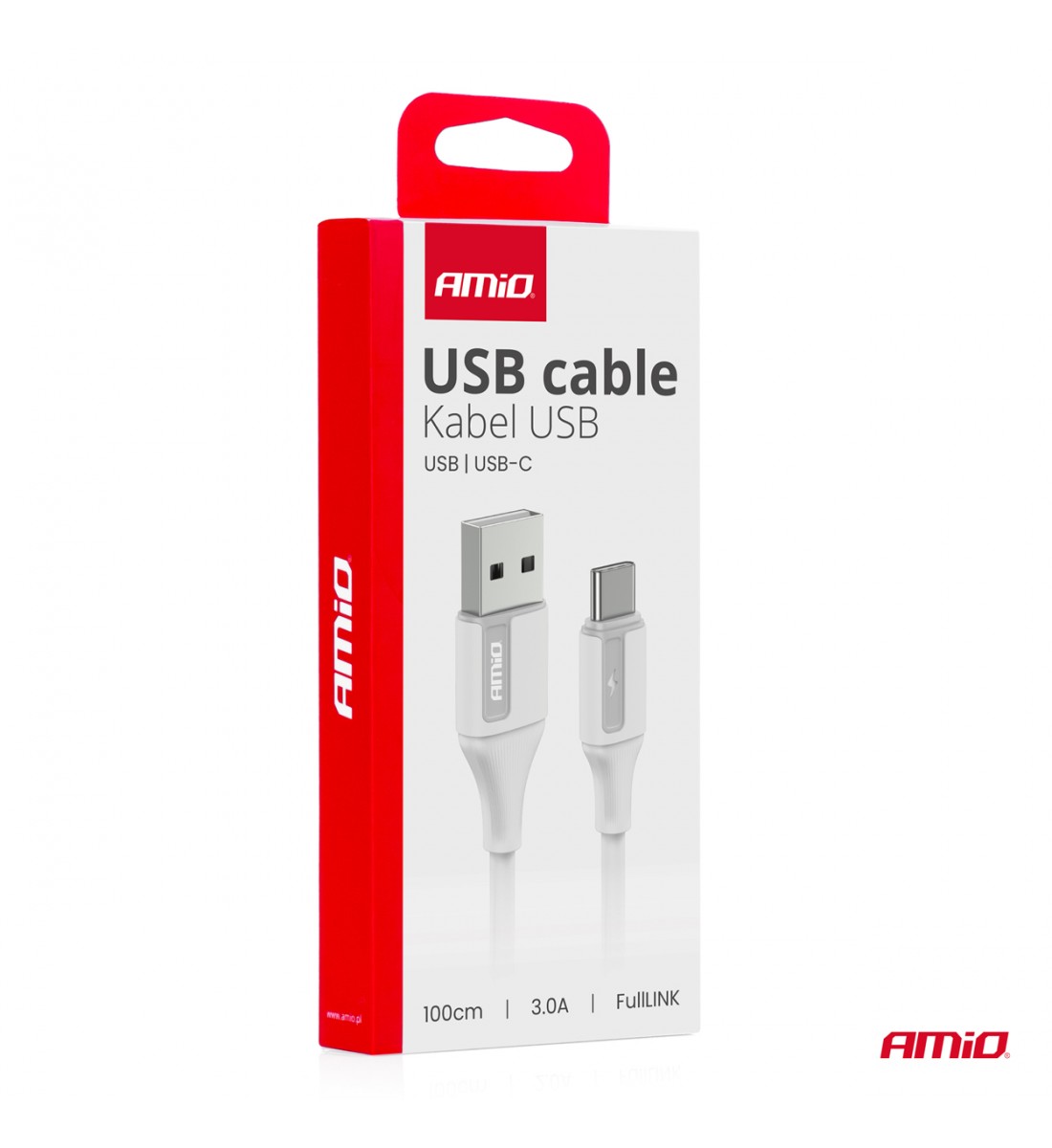 Cablu de încărcare USB-A - USB-C 3A 100cm FullLINK AMIO-03917 - AutoParadoxSystem.ro Produs - Cablu de încărcare USB-A - USB-C 3A 100cm FullLINK AMIO-03917 - AutoParadoxSystem.ro