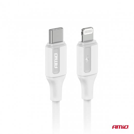 Cablu de încărcare USB-C - IPHONE LIGHTNING 20W 100cm AMIO-03922 Cablu de încărcare USB-C - IPHONE LIGHTNING 20W 100cm AMIO-03922