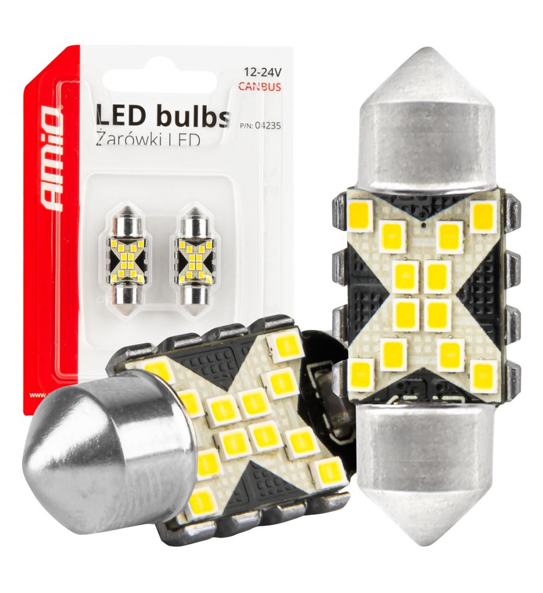 Becuri LED CANBUS Festoon C5W 12SMD 2016 31mm Alb 12V 24V AMIO-04235 - AutoParadoxSystem.ro Produs - Becuri LED CANBUS Festoon C5W 12SMD 2016 31mm Alb 12V 24V AMIO-04235 - AutoParadoxSystem.ro