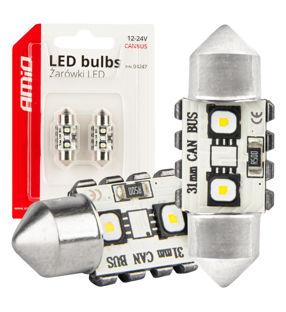 Becuri LED CANBUS Festoon C5W 2SMD 3838 31mm Alb 12V 24V AMIO-04247 - AutoParadoxSystem.ro Produs - Becuri LED CANBUS Festoon C5W 2SMD 3838 31mm Alb 12V 24V AMIO-04247 - AutoParadoxSystem.ro