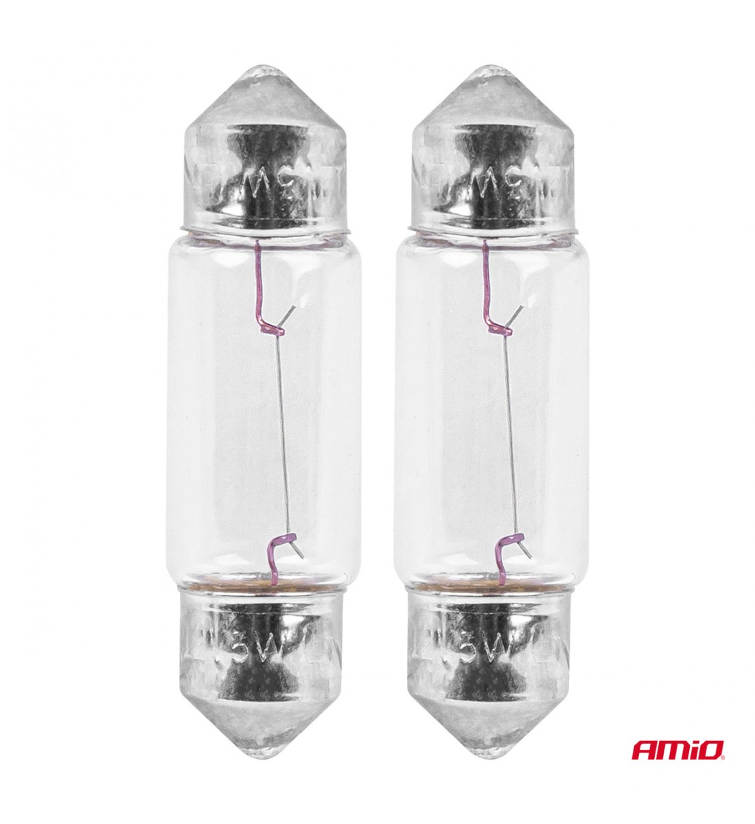 Becuri sofit cu halogen C5W 36mm 12V 2 buc. AMIO-03348 blister Becuri sofit cu halogen C5W 36mm 12V 2 buc. AMIO-03348 blister