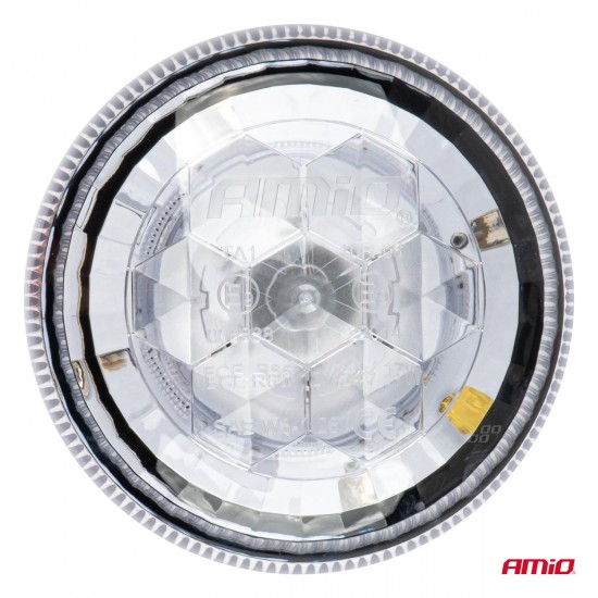 Lampă de avertizare intermitentă far 24 LED W25P 12V 24V AMIO-03338