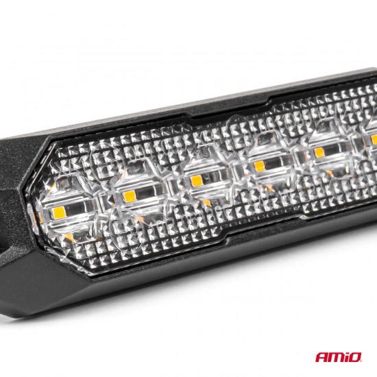 Proiector plat de avertizare 6x3W LED R65 R10 12V 24V AMIO-03930 Proiector plat de avertizare 6x3W LED R65 R10 12V 24V AMIO-03930