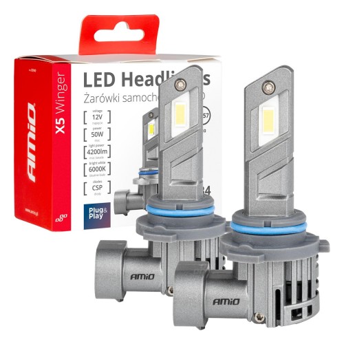 Set Becuri LED auto X5 Winger Series HB4 6000K Canbus AMIO-03949