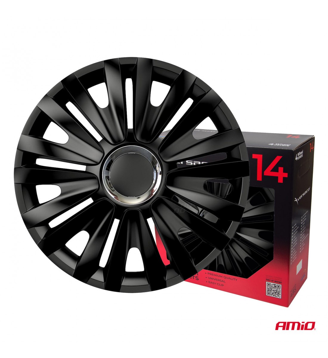 Set 4 Capace roti ,negru regal 14" inch - AutoParadoxSystem.ro Produs - Set 4 Capace roti ,negru regal 14" inch - AutoParadoxSystem.ro