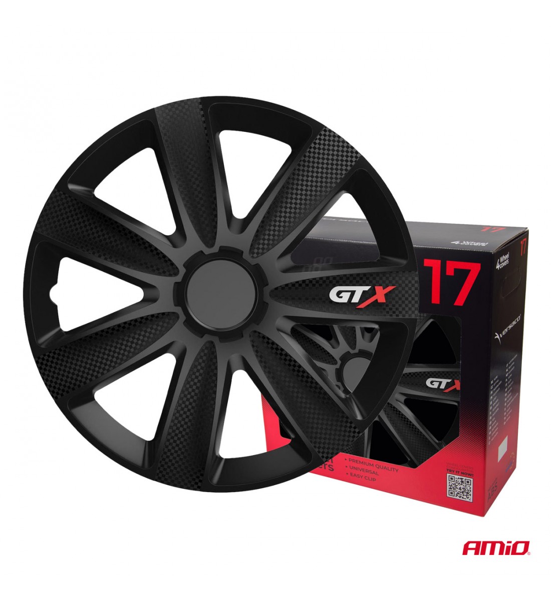 Set 4 buc capace roti , GTX black carbon 17" Set 4 buc capace roti , GTX black carbon 17"