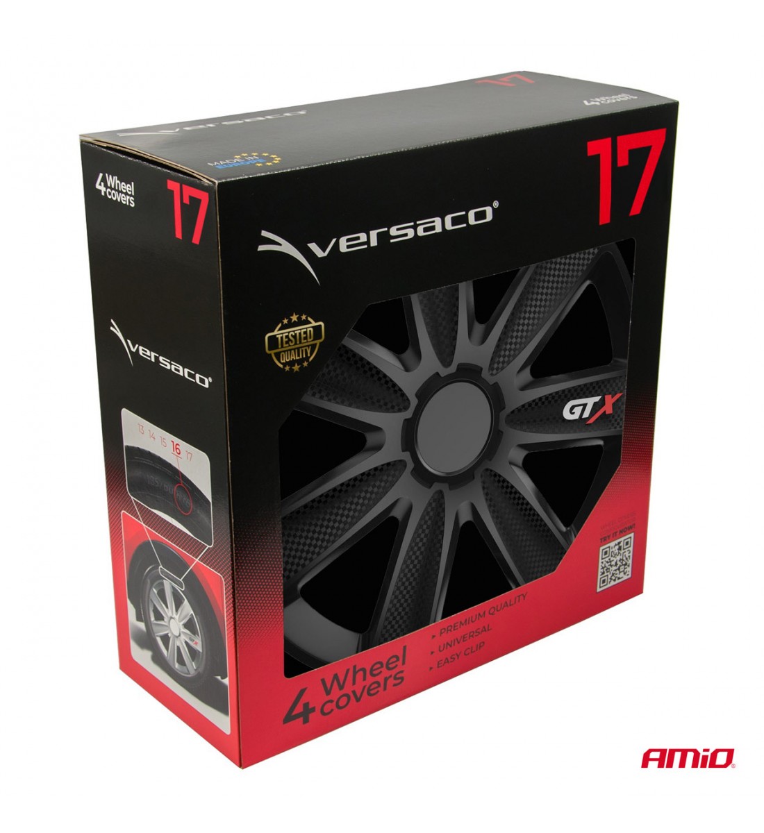 Set 4 buc capace roti , GTX black carbon 17" Set 4 buc capace roti , GTX black carbon 17"