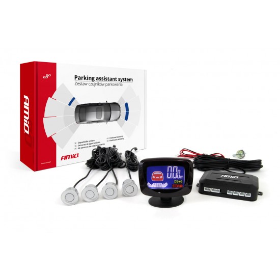 Senzor de parcare LED-GRAF 4 senzor argintiu Senzor de parcare LED-GRAF 4 senzor argintiu