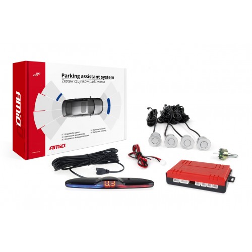 Senzor de parcare MAX LED 4 senzor argintiu