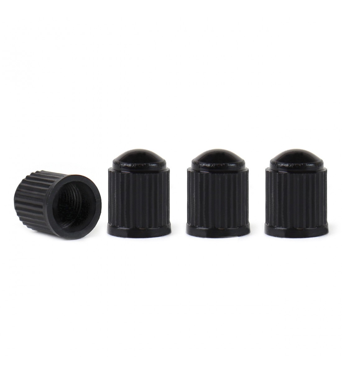 Set 4 capace valva din plastic , negre 