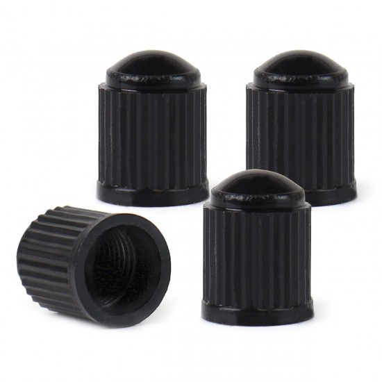 Set 4 capace valva din plastic , negre  Set 4 capace valva din plastic , negre