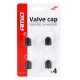 Set 4 capace valva din plastic , negre 