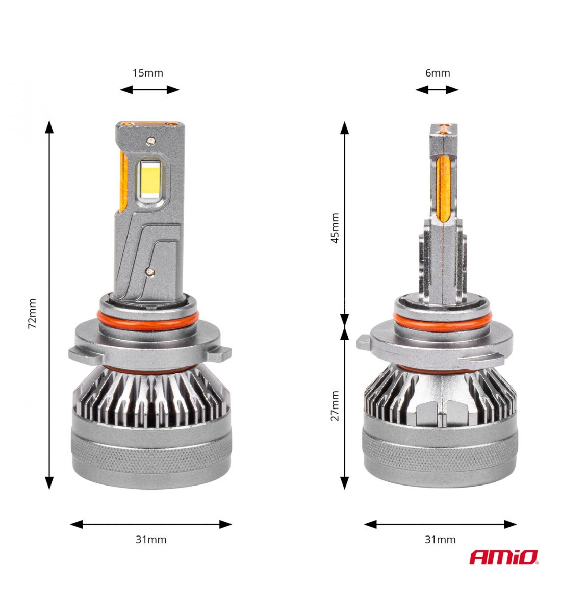 Set Becuri auto  seria HP Full Canbus HB3 9005 6500K AMIO-03678