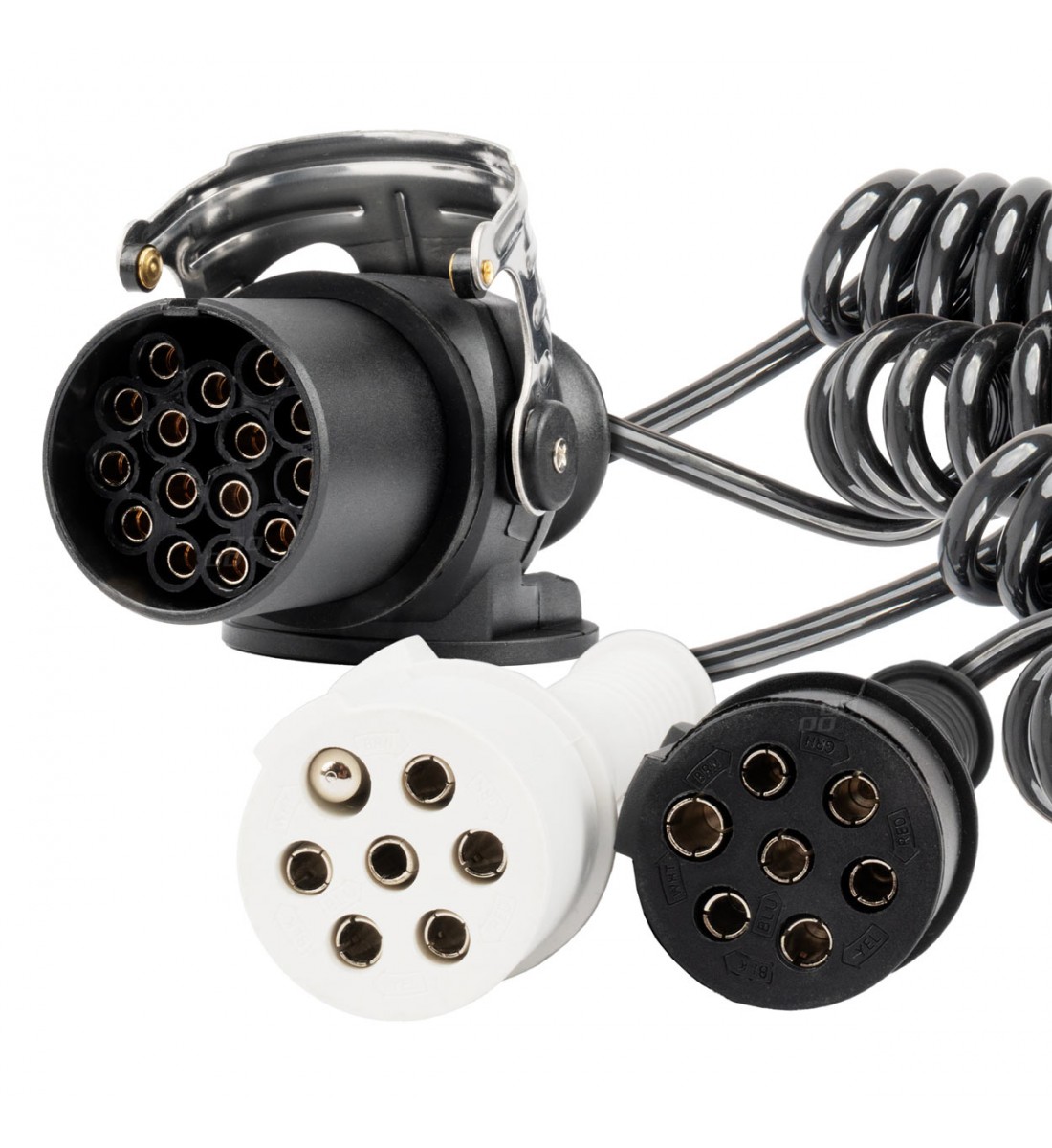 Produs - Cablu cu arc TIR 2x 7 PIN 15 PIN tip N/S 5m 24V AMIO-04381 - AutoParadoxSystem.ro