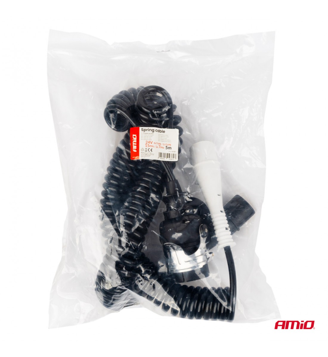 Produs - Cablu cu arc TIR 2x 7 PIN 15 PIN tip N/S 5m 24V AMIO-04381 - AutoParadoxSystem.ro